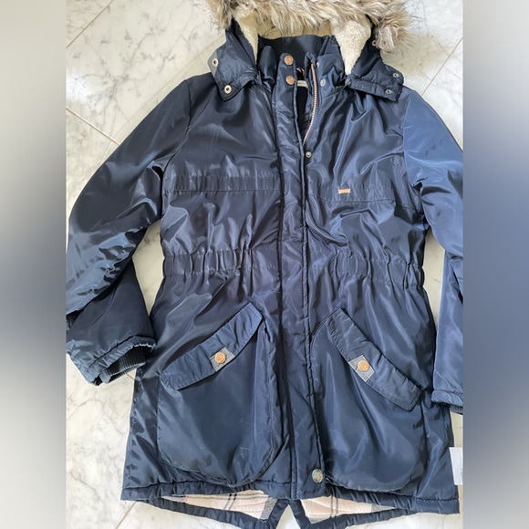 Teen winter parka in dark blue - Picture 1 of 5